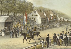 Ügetőverseny az Aranykorbácsért, Leeuwarden, 1830. július 24 alkotó: Dutch School