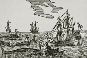 Bálnavadászhajók, Jacob Segersz van der Brugge „Journael” című művéből alkotó: Dutch School