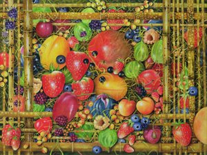 Fruit in Bamboo Box, 1999 (akril, vászon) alkotó: E.B. Watts