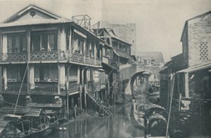 Elszennyeződött vizek egy híd alatt, amely a szegénység és a fájdalom szeretetlen otthonaihoz vezet, c1935 alkotó: ENA