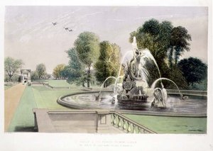 St. George and the Dragon Fountain, Holkham, pub. szerző: Thomas McLean (litho)