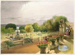 A Parterre, Harewood House Leeds közelében, pub. írta Thomas McLean