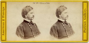 Nathaniel Prentice Banks (1816-94), amerikai politikus és az Unió hadseregének tábornoka (sztereó fotó)