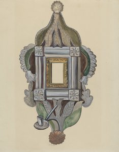 Gyertyatartó tükörrel alkotó: E. Boyd