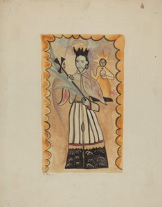 Nepomucene Szent János – Bivalybőrre festve 1800 előtt, 19351942.