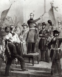 Alphonse de Lamartine a városházán alkotó: E. Charpentier