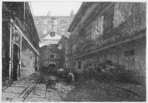 The Green Dragon Inn, Bishopsgate, City of London, 1871 alkotó: E Edwards