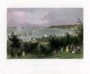 The Narrows a Staten Island-ről, New York, USA, 1837.