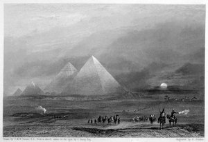A piramisok, Giza, Egyiptom, 19. század