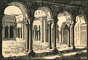 „Cloitre St-Trophime – A St-Trophime templom kolostorai”, 1920-as évek.