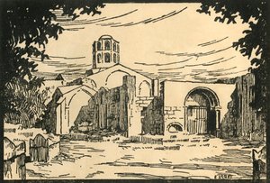 Les Alyscamps, Chapelle Shonorat – Az Alyscamps. és a Szent Honorat kápolna, 1920-as évek.