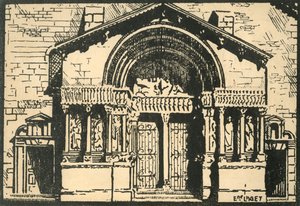 „St-Trophime – Le Portail – A St-Trophime templom portálja”, 1920-as évek.
