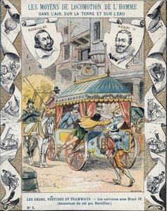 Henrik meggyilkolása Francois Ravaillac által a rue de la Ferronerie-n 1610. május 14-én - Egy tankönyvek védőhüvelyéből, 19. század vége - IV. Henrik halála: IV. Henrik (1553-1610) meggyilkolása 1610. május 14-én Francois által Ravaillac (1