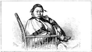 Kötözött lábú nő, Kína, 19. század alkotó: Etienne Antoine Eugene Ronjat