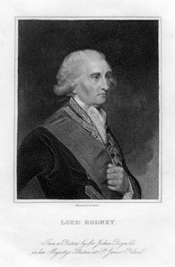 George Brydges Rodney admirális 1719-1792, Rodney 1. báró, 19. század. alkotó: E. Scriven
