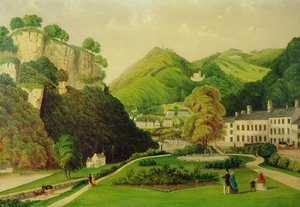 Matlock fürdő a Bath Hotel területéről, 1895 alkotó: E. Wray