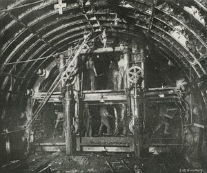 Az alagút vezetése a Waterloo és a városi vasút felé, c1897