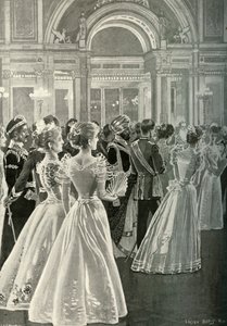 Állami fogadás a Buckingham-palotában: A walesi herceg és hercegnő bejárata, 1897