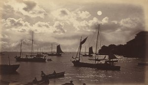 Moonlight Effect – Panama-öböl, 1877. alkotó: Eadweard Muybridge