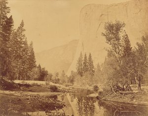 Tutokanula. A Yosemite-völgy. (A Nagy Főnök) "El Capitan". 3500 láb magas.