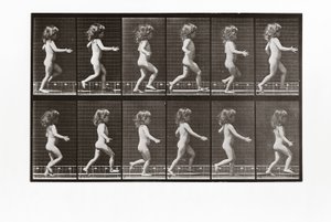 Gyermek futás, 469-es tábla az Animal Locomotion-tól, 1887 alkotó: Eadweard Muybridge