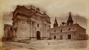 San Francisco templom és postahivatal, Guatemala alkotó: Eadweard Muybridge