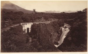 A Michatoya-vízesés - Palin, Guatemala alkotó: Eadweard Muybridge