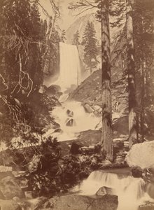 Pi-wy-ack (Gyémántkataraktus), Vernal-vízesés, Yosemite-völgy, Kalifornia,1867 (fénykép) alkotó: Eadweard Muybridge