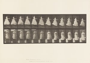 134. tábla. Lefelé tartó lépcső, medencével a kezében alkotó: Eadweard Muybridge
