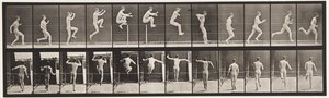 Tányér 154. Ugrás; Egyenes futás, magasugrás alkotó: Eadweard Muybridge