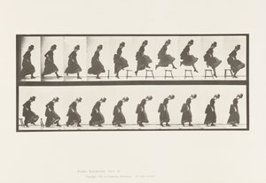 tányér 156. Ugrás; Futás egyenes magasugrás, 1885 alkotó: Eadweard Muybridge
