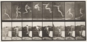 Tányér 160. Ugrás; Futás szélesugrás (cipő) alkotó: Eadweard Muybridge