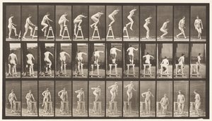 171. tábla. Stadionra lépés; Leugrás, fordulás alkotó: Eadweard Muybridge