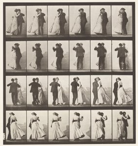 197. tányér. Táncos keringő, két modell alkotó: Eadweard Muybridge