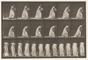 199. tábla. Udvarozás, Legyező jobb kézben, 1885 alkotó: Eadweard Muybridge