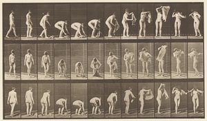 227. tábla. Felemelő ruha a földről,, 1872-1885 alkotó: Eadweard Muybridge