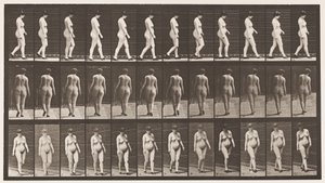 24. tábla. Séta, Magas sarkú cipővel alkotó: Eadweard Muybridge