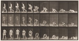 269. tábla. A földből kelő újságbal a bal kezében, 1872-1885 alkotó: Eadweard Muybridge