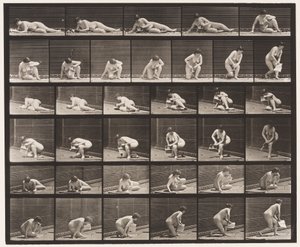 270. tábla. A földből ered, bal kezében röpirattal alkotó: Eadweard Muybridge