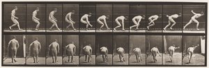 287. tányér. Baseball; Futás és labda felvétele alkotó: Eadweard Muybridge