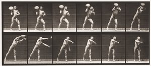 311. tábla. 75 font súlyú szikla felemelése, 1885 alkotó: Eadweard Muybridge