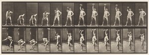 320. tányér. 50 font súlyú súlyzó felemelése alkotó: Eadweard Muybridge