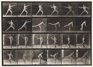361. tábla Lándzsadobás, 1872-1885 alkotó: Eadweard Muybridge
