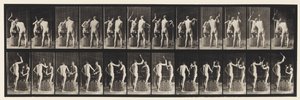 375. tábla. Kovácsok, két modell, kalapácsozás üllőn alkotó: Eadweard Muybridge