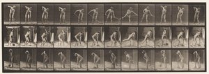 387. tábla. Gazda, hosszú nyelű lapáttal alkotó: Eadweard Muybridge