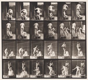 407-es tányér. Két modell, 8 vödör víz 1 fölé alkotó: Eadweard Muybridge