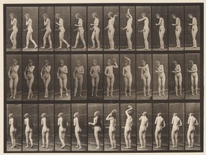 Tányér 426. WC; Hajmosás és séta, 1872-1885 alkotó: Eadweard Muybridge