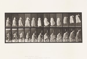 457. tányér. Székre lépés és felnyúlás alkotó: Eadweard Muybridge