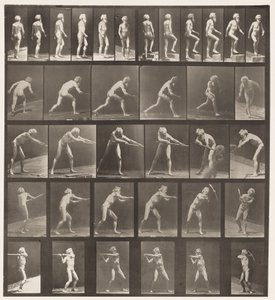 tábla 521. A, Séta; B, növekvő lépcsőfok; C, dobókorong alkotó: Eadweard Muybridge