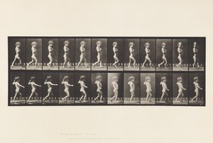 540.A tábla, íjlábak; Fiú; B, gerincszuvasodás; Sétáló lány, 1885 alkotó: Eadweard Muybridge